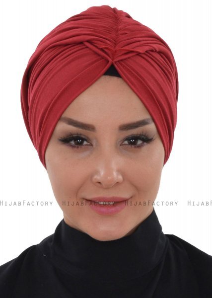 Amy - Bordeaux Baumwolle Turban - Ayse Turban