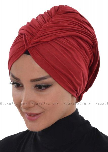 Amy - Bordeaux Baumwolle Turban - Ayse Turban