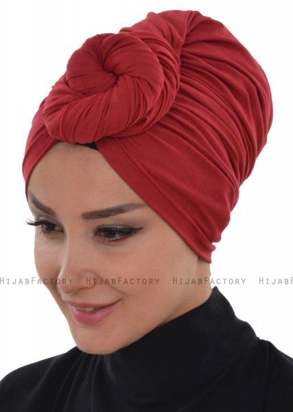 Amy - Bordeaux Baumwolle Turban - Ayse Turban