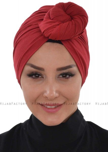 Amy - Bordeaux Baumwolle Turban - Ayse Turban