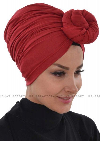 Amy - Bordeaux Baumwolle Turban - Ayse Turban