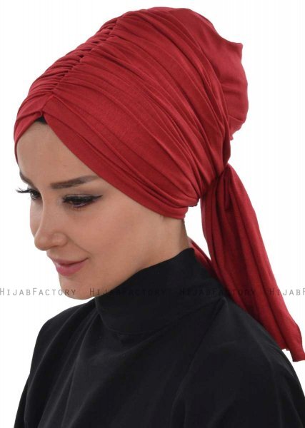 Amy - Bordeaux Baumwolle Turban - Ayse Turban