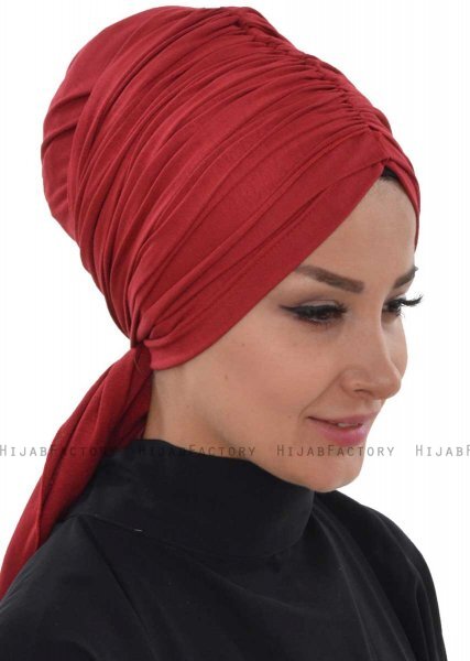 Amy - Bordeaux Baumwolle Turban - Ayse Turban