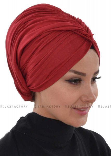 Amy - Bordeaux Baumwolle Turban - Ayse Turban