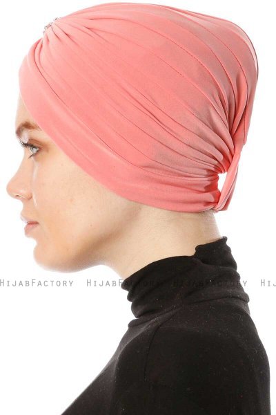 Arwa - Himbeere Crepe Chiffon Turban - Sehr-i Sal