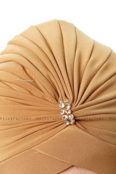 Arwa - Senf Crepe Chiffon Turban - Sehr-i Sal