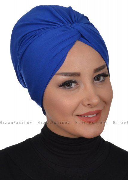Astrid - Blau Baumwolle Turban - Ayse Turban