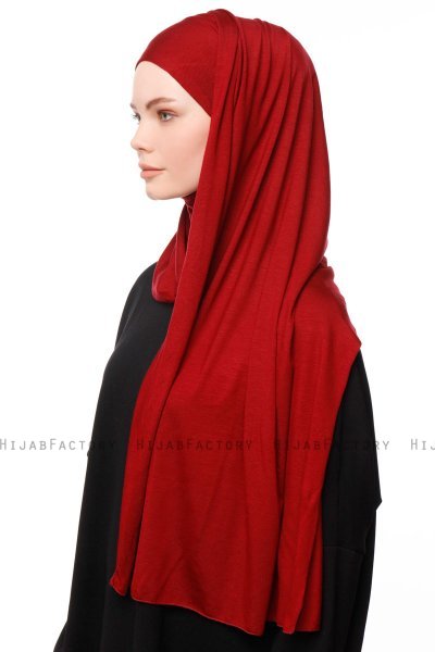 Asya - Bordeaux Praktisch Viscose Hijab