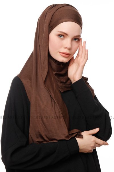 Asya - Braun Praktisch Viscose Hijab