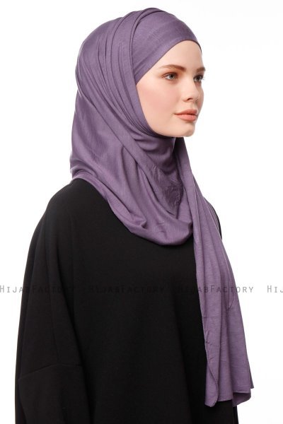 Asya - Lila Praktisch Viscose Hijab