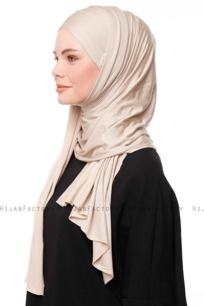 Asya - Helltaupe Praktisch Viscose Hijab