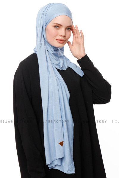 Asya - Hellblau Praktisch Viscose Hijab