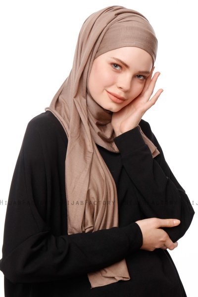 Asya - Dunkeltaupe Praktisch Viscose Hijab