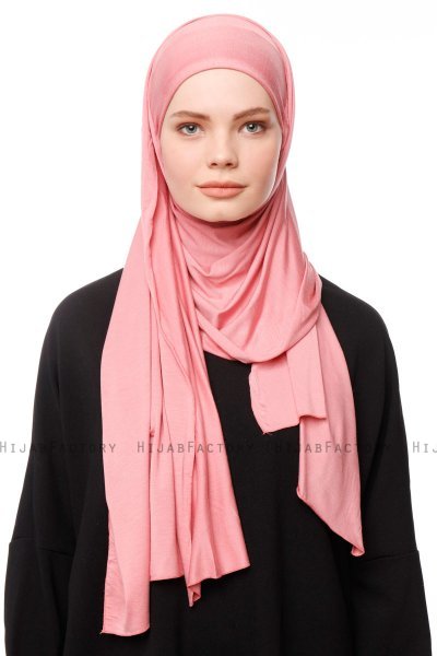 Asya - Dunkelrosa Praktisch Viscose Hijab