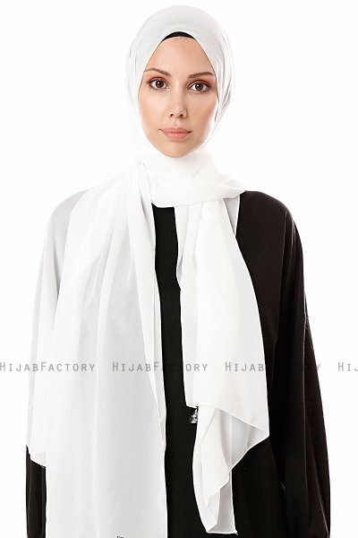 Ayla - Offwhite Chiffon Hijab