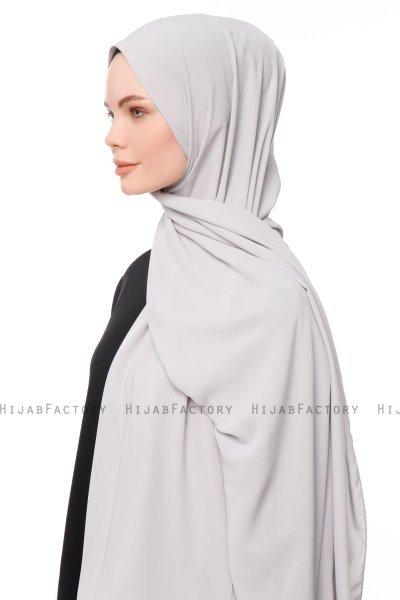 Aylin - Hellgrau Medine Silk Hijab - Gülsoy