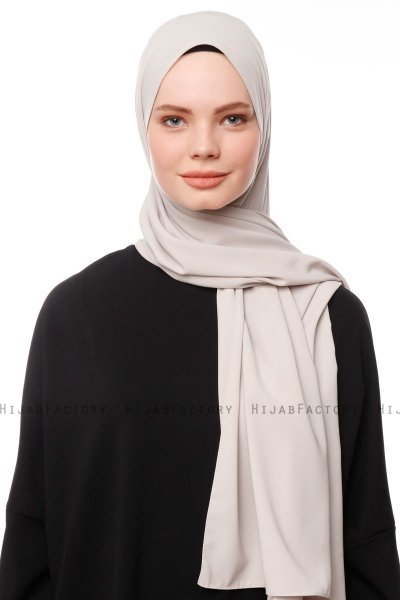 Aylin - Steingrau Medine Silk Hijab - Gülsoy