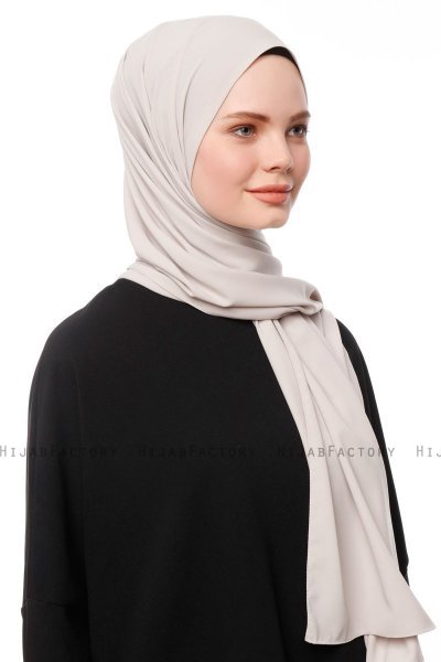 Aylin - Steingrau Medine Silk Hijab - Gülsoy