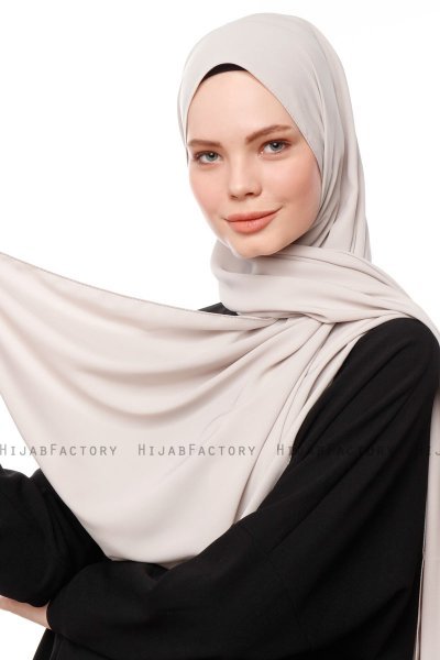 Aylin - Steingrau Medine Silk Hijab - Gülsoy