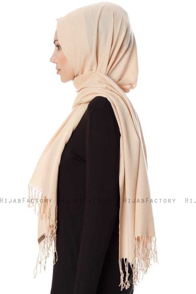 Aysel - Leichte Beige Pashmina Hijab - Gülsoy