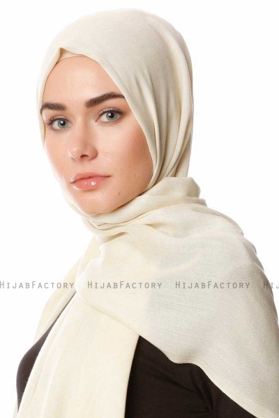 Aysel - Leichte Beige Pashmina Hijab - Gülsoy