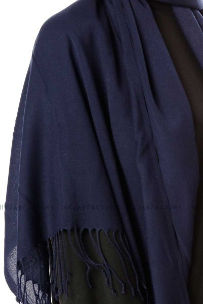 Aysel - Navy Blau Pashmina Hijab - Gülsoy