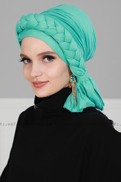 Theresa - Türkis Baumwolle Turban - Ayse Turban