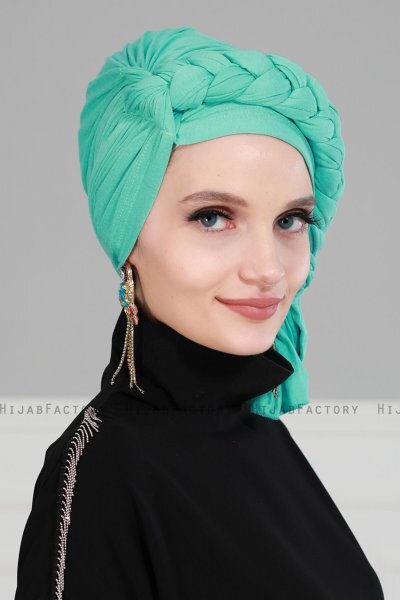 Theresa - Türkis Baumwolle Turban - Ayse Turban