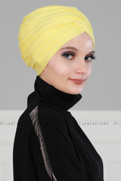 Fiona - Gelb Baumwolle Turban - Ayse Turban