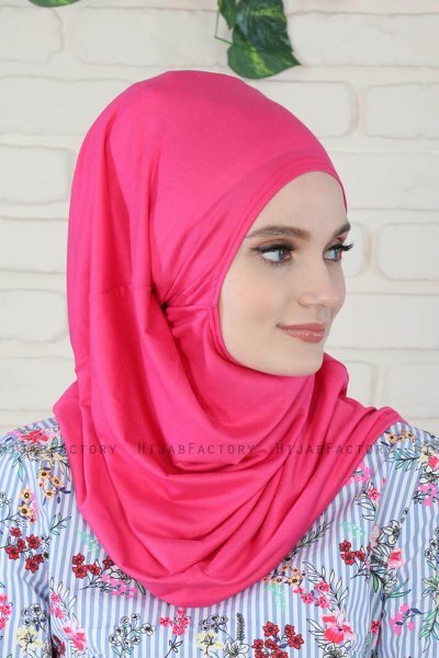Wilda - Fuchsie Baumwolle Hijab