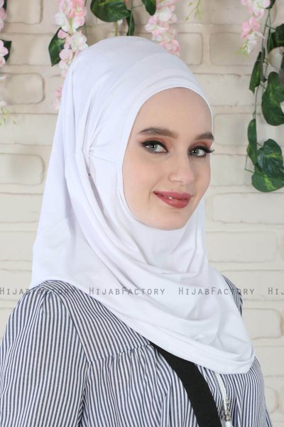 Wilda - Weiß Baumwolle Hijab