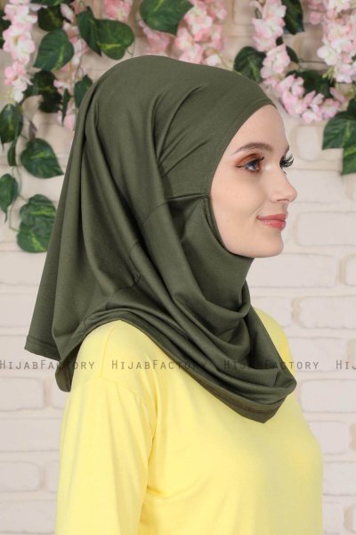 Wilda - Khaki Baumwolle Hijab