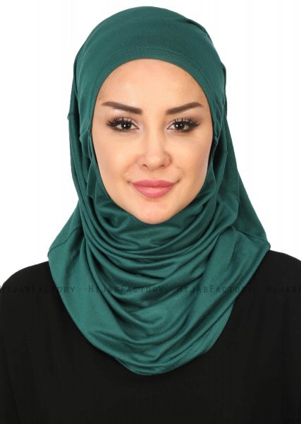 Wilda - Dunkelgrün Baumwolle Hijab