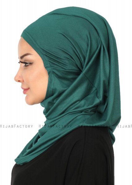 Wilda - Dunkelgrün Baumwolle Hijab