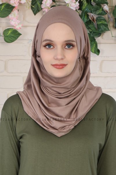 Wilda - Taupe Baumwolle Hijab