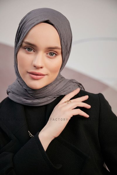 Serap - Anthrazit Bamboo Crash Hijab