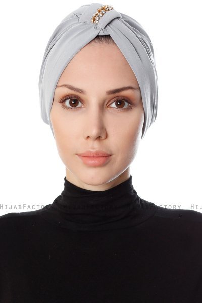 Bahar - Hellgrau Turban