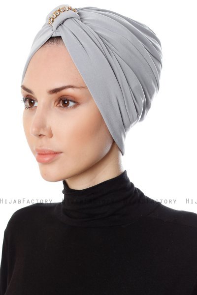 Bahar - Hellgrau Turban