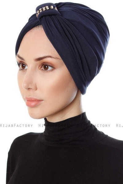 Bahar - Navy Blau Turban