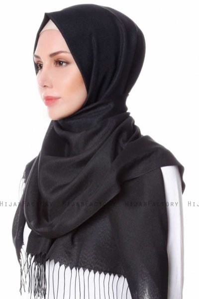 Buse Svart Hijab Sjal Sehr-i Sal 400117b