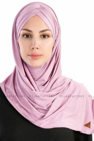 Cansu Lila 3X Jersey Hijab Sjal Ecardin 200946-1