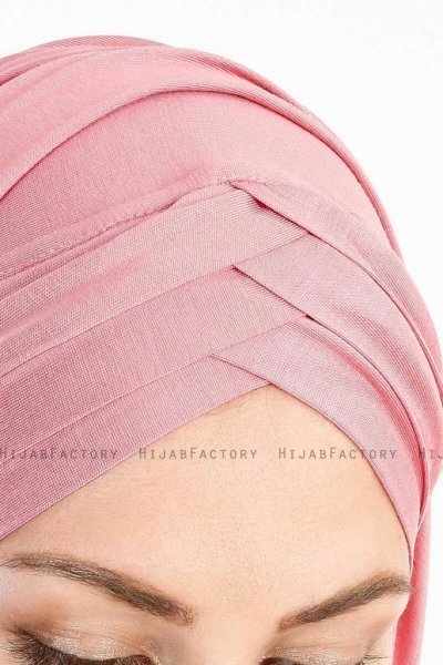 Cansu Mörkrosa 3X Jersey Hijab Sjal Ecardin 200947-5