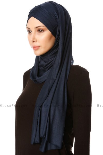 Cansu - Navy Blau 3X Jersey Hijab