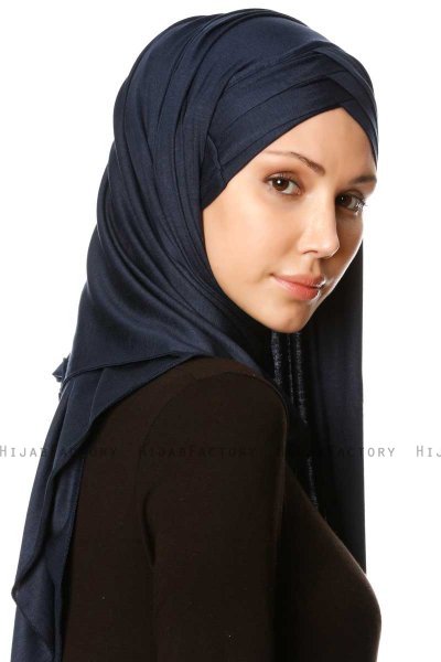 Cansu - Navy Blau 3X Jersey Hijab