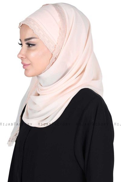 Carin - Beige Praktisch Chiffon Hijab
