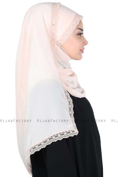 Carin - Beige Praktisch Chiffon Hijab