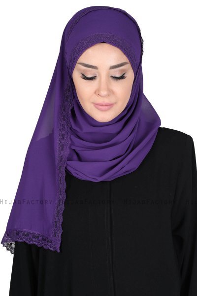 Carin - Lila Praktisch Chiffon Hijab