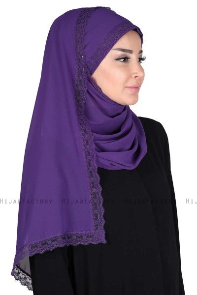 Carin - Lila Praktisch Chiffon Hijab