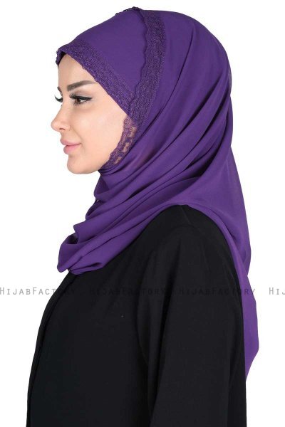Carin - Lila Praktisch Chiffon Hijab