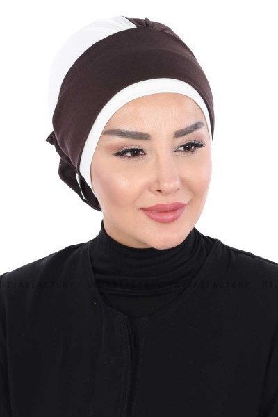 Clara - Braun & Creme Baumwolle Turban